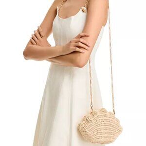 AQUA Shell-shaped Wicker Cross Body Bag - NWT